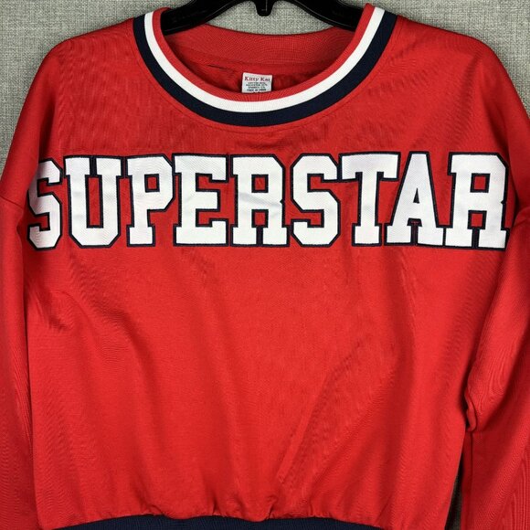 Kitty Kat Red Superstar Womens Sweatshirt Size Medium Cotton & Polyester. - Picture 8 of 12